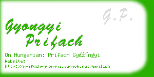 gyongyi prifach business card